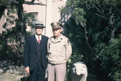 Major Lee & dad in Korea
