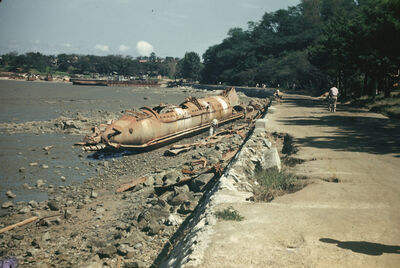 Japanese wrecked submarine