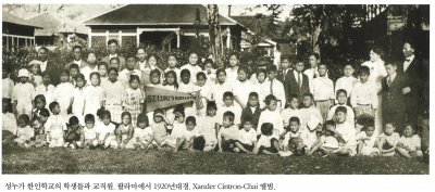 성누가 한인학교의 학생들과 교직원. 팔라마에서 1920년대경. Xander Cintron-Chai 앨범.